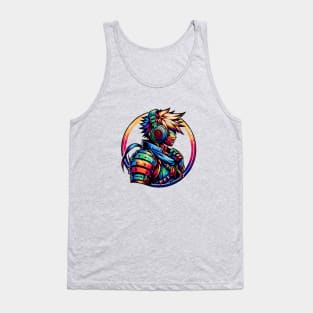 Epic Soundscapes DJ T-Shirt: Anime Warrior with Headphones Shirt Tank Top